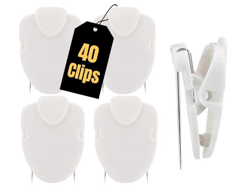 1InTheOffice Cubicle Clips  White  40/Pack (White) - Image 1
